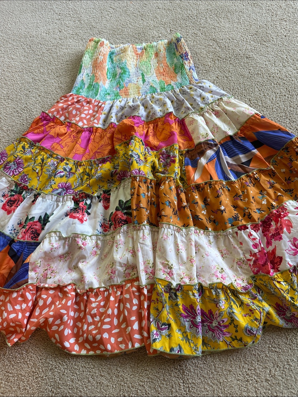 Bohera smocked top boho  dress - Picture 6 of 6